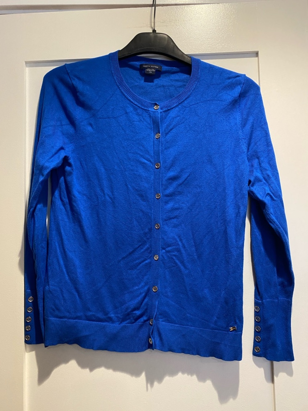 Tommy Hilfiger Royal Blue Button-Up Cotton Cardigan